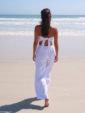 Linen Blend Pull-On Pant
